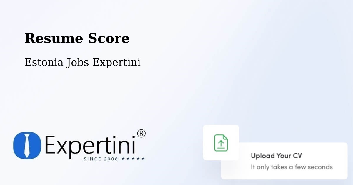 Resume Score & Job Description Match Tool – Pärnu - Estonia Jobs Expertini